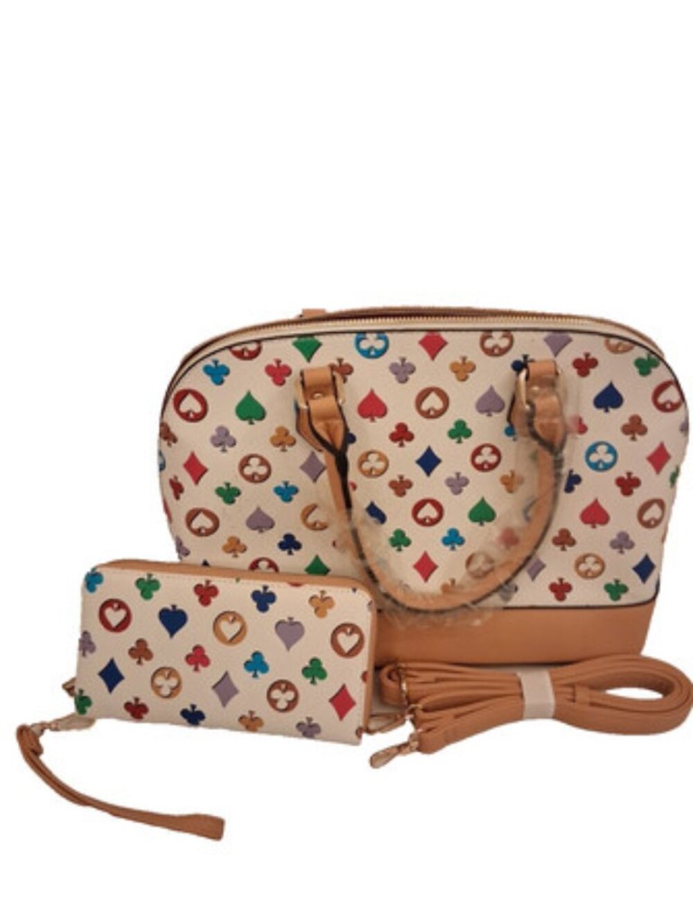 Beautiful Poker handbag/crossbody/matching wallet!!